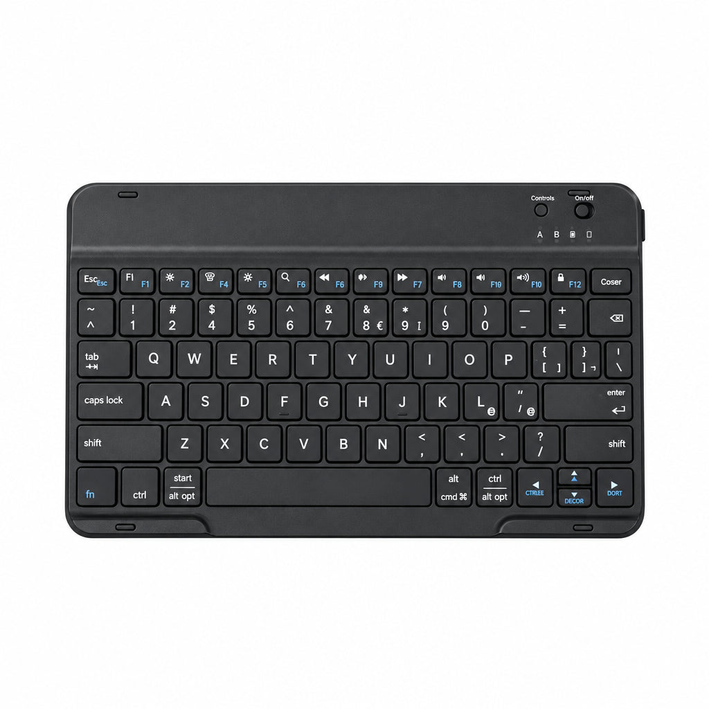 Black keyboard on a white background
